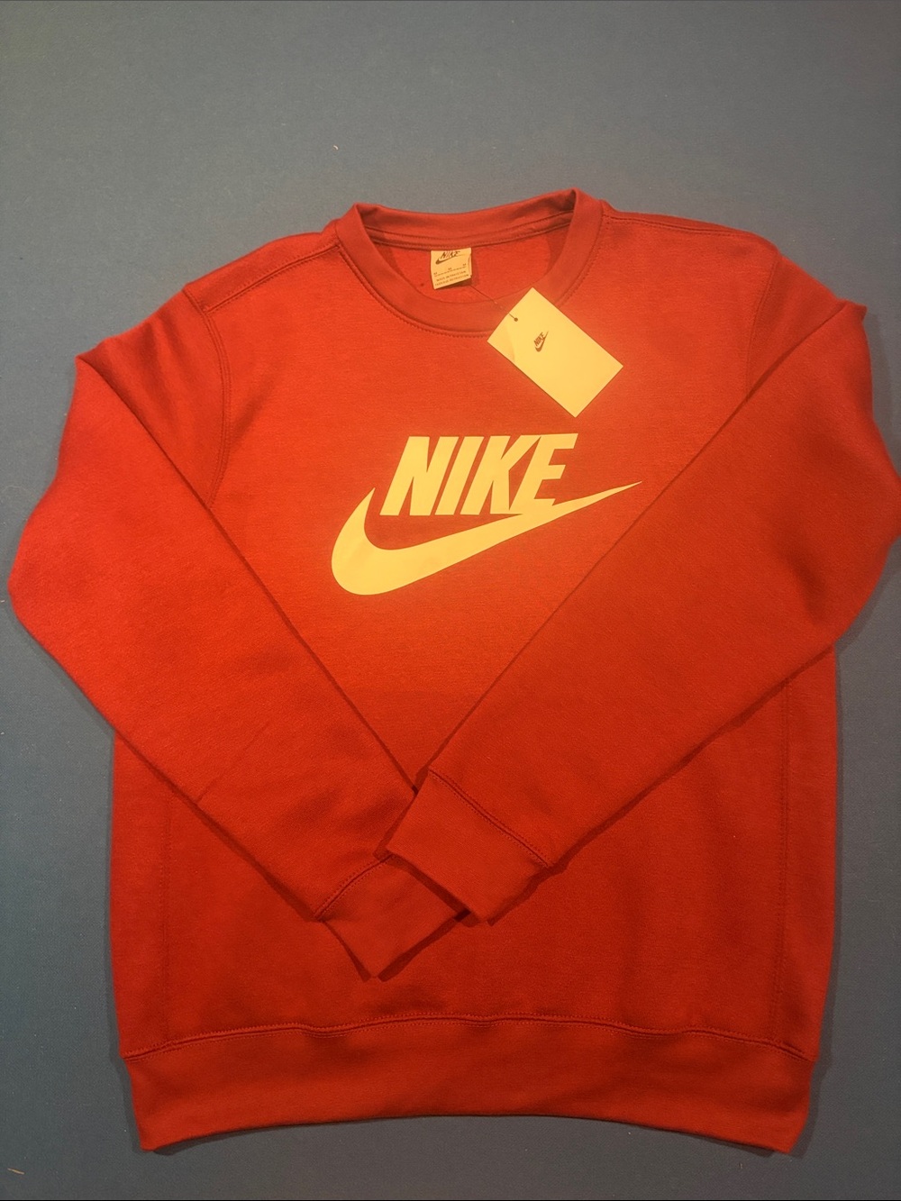 Nike Men’s Crewneck Sweatshirt in Burgundy with White Logo